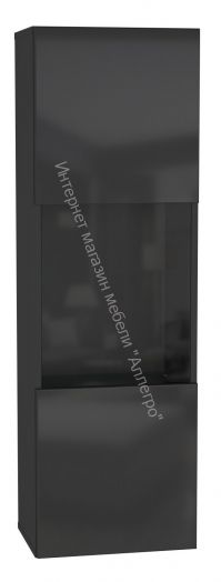 Шкаф навесной Point тип-22 Чёрный глянец/Чёрный матовый