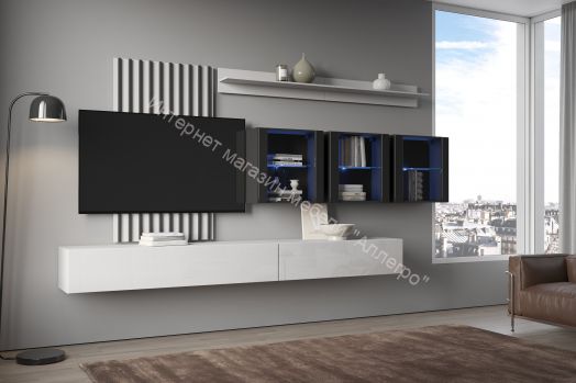 Шкаф навесной Point тип-22 Белый глянец/Белый матовый