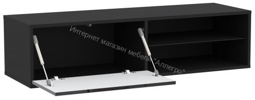 Шкаф навесной Point тип-36 Чёрный глянец/Чёрный матовый