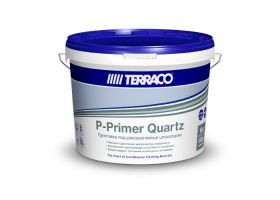 Кварц-Грунт Terraco P-Primer Quartz 16кг Антрацит, Адгезионный под Декоративные Штукатурки / Террако.