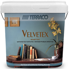 Декоративное Бархатное Покрытие Terraco Velvetex 1кг VB 220 c Перламутровым Блеском / Террако Вельветекс.