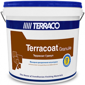 Декоративная Штукатурка Камешковая Terraco Terracoat Granule 25кг с Зернистой Текстурой Размер Зерна 1.5мм / Террако Терракоат Гранул.