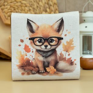 Купон для пошива салфетки - Лисенок в очках 20*23 см. limit