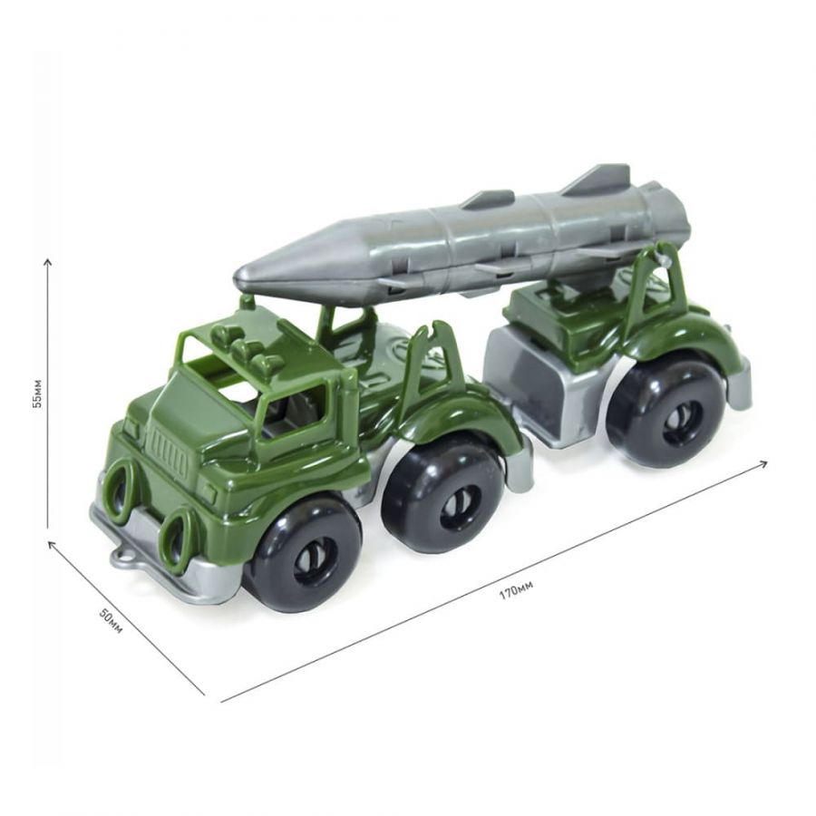 Машинка ракетный комплекс с прицепом "Вжух на войнушке"  КНОПА