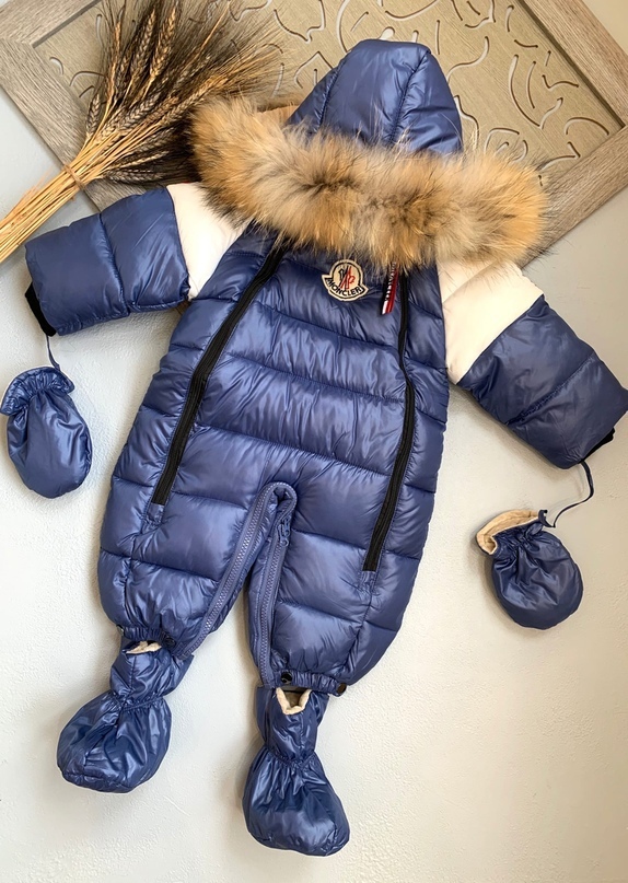 комбинезон трансформер Moncler сине-белый