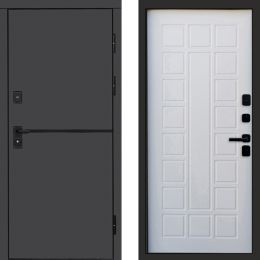 Входная дверь Termo-door Тренд Графит Престиж белое дерево