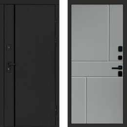 Входная дверь Termo-door Урбан Блэк Горизонт Грей Софт