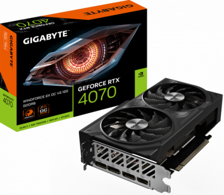 Видеокарта GeForce RTX 4070 12Gb Gigabyte GV-N4070WF2OCV2-12GD