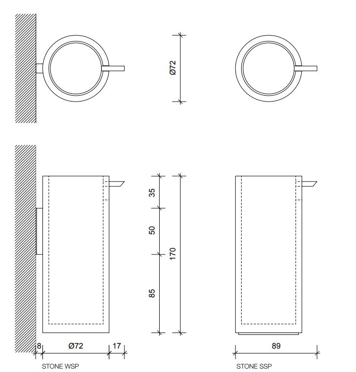 Диспенсер для жидкого мыла Decor Walther Stone SSP 09723 ФОТО