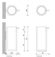 Диспенсер для жидкого мыла Decor Walther Stone SSP 09723 схема 2