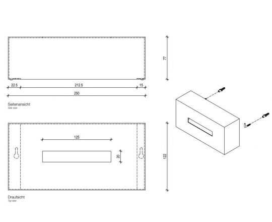 Диспенсер для салфеток Decor Walther KB 08304 12х25 схема 7