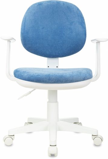 Кресло детское Бюрократ CH-W356AXSN (голубой Velvet 86 крестов. пластик пластик белый)