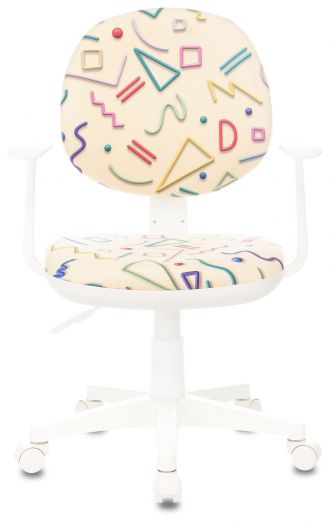 Кресло детское Бюрократ CH-W356AXSN (песочный Sticks 02 крестов. пластик пластик белый)