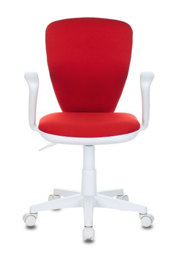 Кресло детское Бюрократ KD-W10AXSN (красный 26-22 крестов. пластик пластик белый)