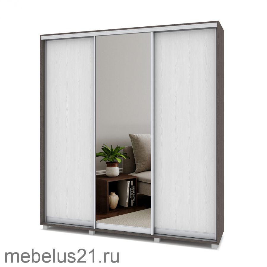 Шкаф купе Мартин с 1 зеркалом 2,2 м