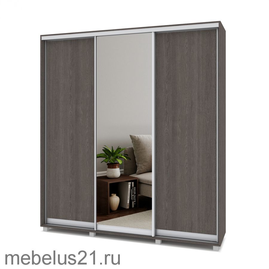 Шкаф купе Мартин с 1 зеркалом 2,2 м