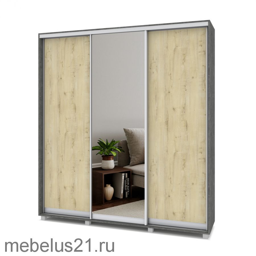 Шкаф купе Мартин с 1 зеркалом 2,2 м