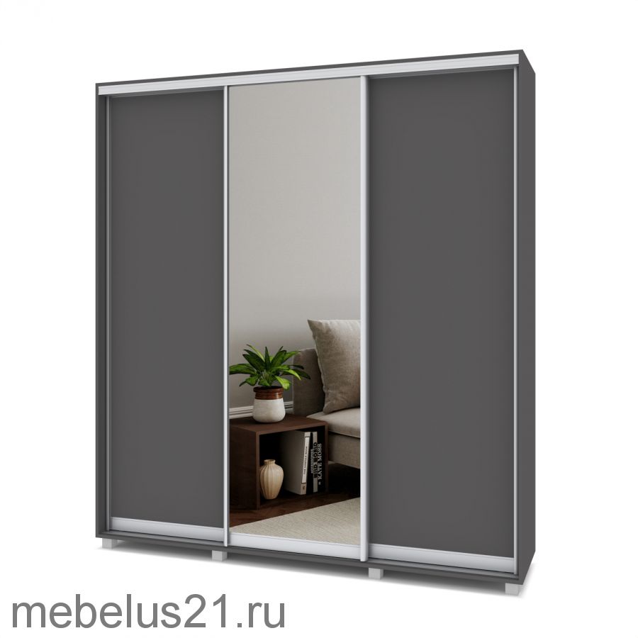 Шкаф купе Мартин с 1 зеркалом 2,4 м