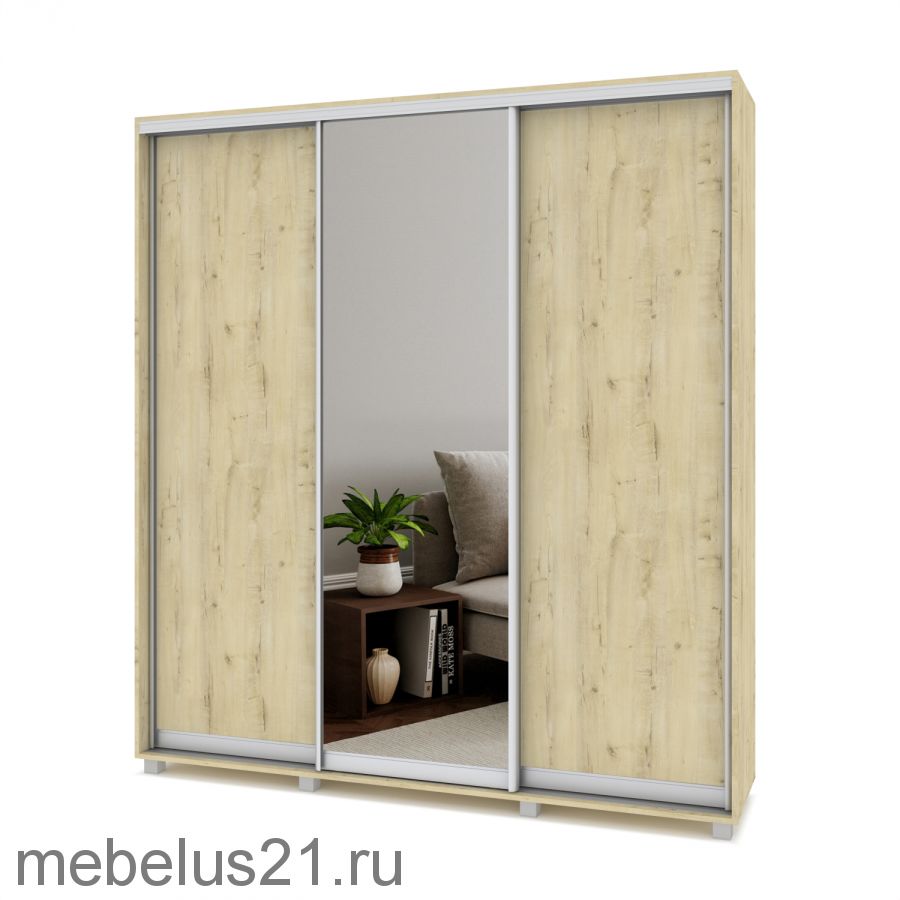 Шкаф купе Мартин с 1 зеркалом 2,4 м