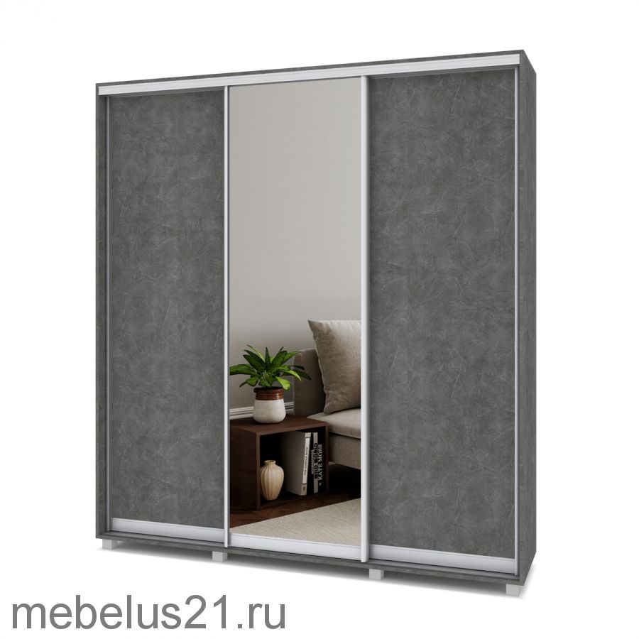 Шкаф купе Мартин с 1 зеркалом 2,4 м