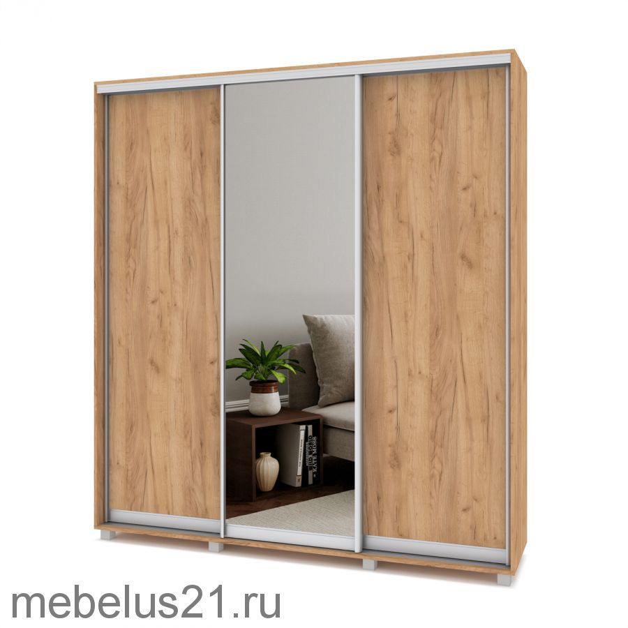 Шкаф купе Мартин с 1 зеркалом 2,4 м