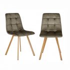 Комплект из 2-х стульев Easy тёмно-коричневый 
с ножками под дерево