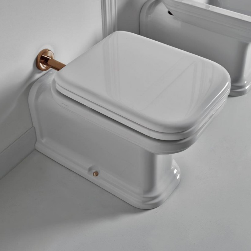 Изображение Удлиненный унитаз Kerasan Waldorf 411601 в белом цвете