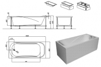 Гидромассажная ванна Kolpa San String 180 (Стринг) 180x80 схема 3