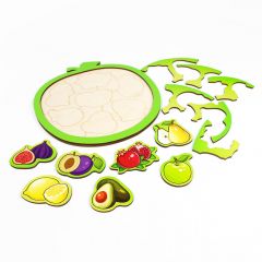 Деревянный пазл Фрукты от Yoshatoys