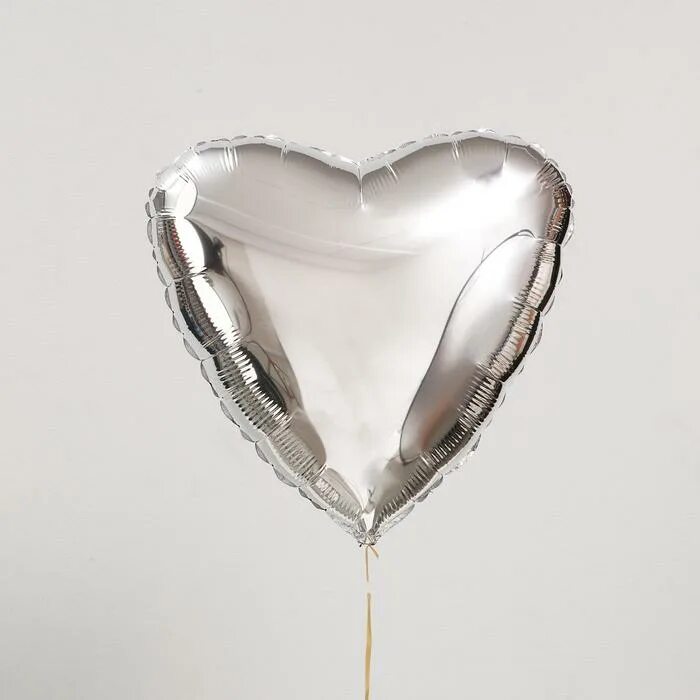 Шар Сердце серебро