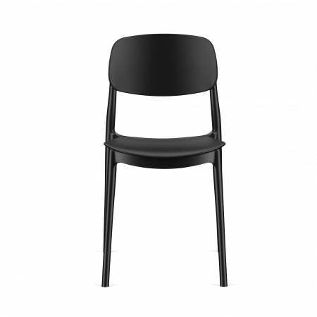 Стул пластиковый, штабелируемый ELLER (черный)
