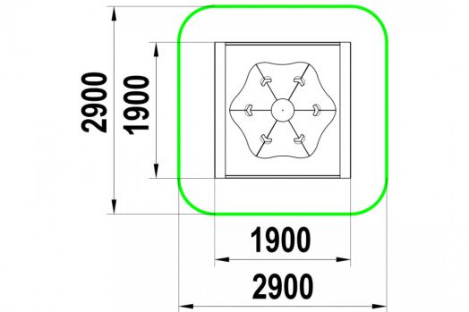 Песочница "Большая с грибом"