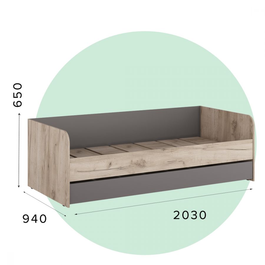 Кр-25 Кровать ЛАЙТ х900 ЛДСП
