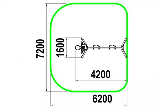 Качели на цепочках двойные *для частного сектора