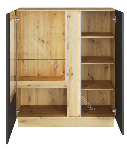 Комод КД-3 MODO Артизан/Чёрный