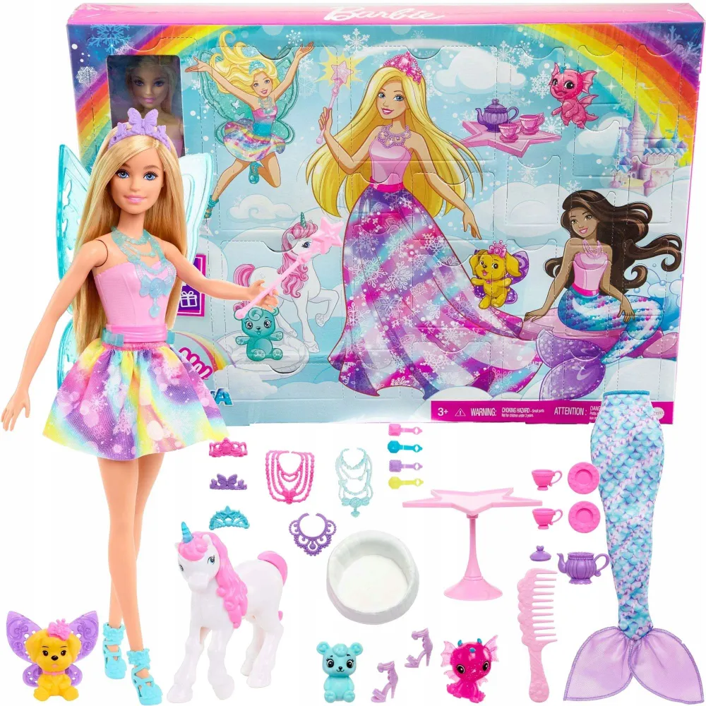 Адвент-календарь Barbie Dreamtopia с куклами Барби и 24 сюрпризами Mattel HGM66