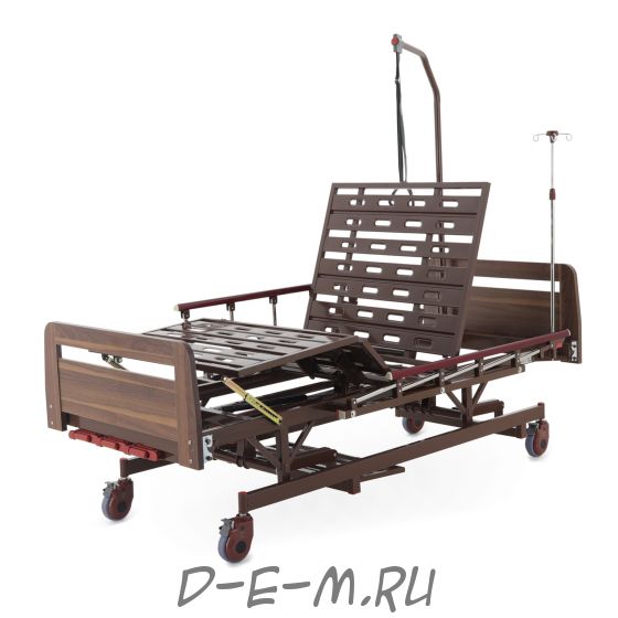 Кровать механическая Med-Mos E-31 (РМ-3024Д-02) с регулировкой высоты, растоматом и полкой