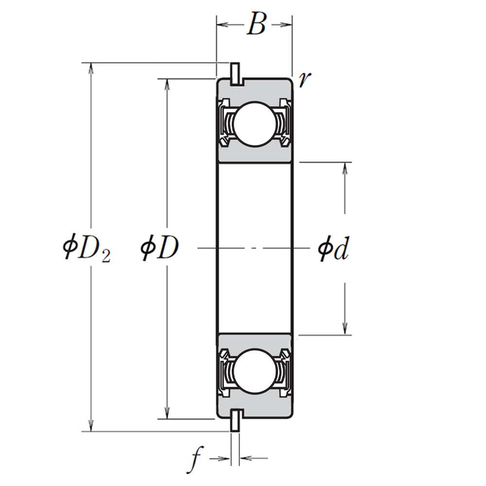 Подшипник 6003 DDU NR
