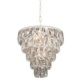 Люстра Vitaluce V5262-0/20+1, 21хE14 Макс. 40Вт Бело-Бежевый, Матовый, С Золотом / Виталюче.