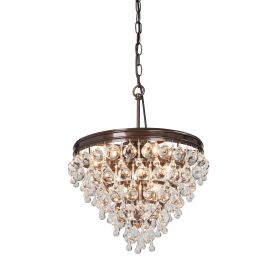 Люстра Vitaluce V5865-7/10, 10xE14 Макс. 40Вт Коньячная, Бронза / Виталюче.