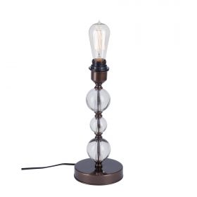 Светильник Настольный Vitaluce V2938-7/1L, 1xE27 Макс. 40Вт Коньячная, Бронза / Виталюче.