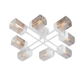Люстра Vitaluce V4831-0/8PL, 8xE27 Макс. 40Вт Белый, Матовый / Виталюче.