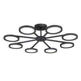 Светильник Светодиодный Vitaluce V4675-1/8PL, LED 79Вт, 3900-4200К, 5800лм Черный, Матовый / Виталюче.