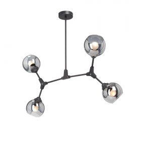 Люстра Vitaluce V4823-1/4PL, 4xE27 Макс. 40Вт Черный, Матовый / Виталюче.
