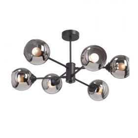 Люстра Vitaluce V3993-1/6PL, 6xE27 Макс. 40Вт Черный, Матовый / Виталюче.
