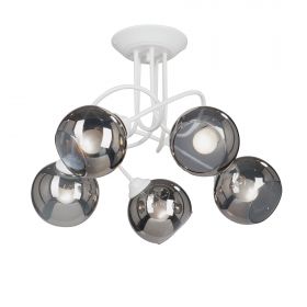 Люстра Vitaluce V4309-0/5PL, 5хЕ27 Макс. 40Вт Белый, Матовый / Виталюче.