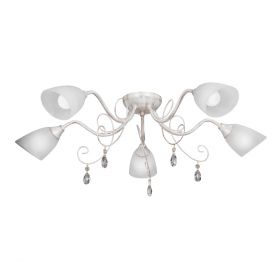Люстра Vitaluce V1473/5PL, 5хE14 Макс. 40 Вт Белый, Глянцевый, С Золотом / Виталюче.