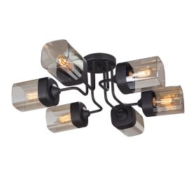 Люстра Vitaluce V4888-1/6PL, 6хЕ27 Макс. 40Вт Черный, Матовый / Виталюче.
