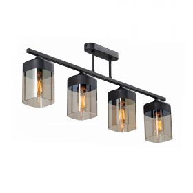 Люстра Vitaluce V4923-1/4PL , 4xE27 Макс. 40Вт Черный, Матовый / Виталюче.