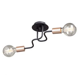 Люстра Vitaluce V4560-1/2PL, 2хE27 Макс. 60Вт Черный, Матовый / Виталюче.